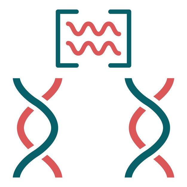 Diseño vectorial Comparación genética Estilo del icono