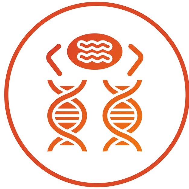 Diseño vectorial Comparación genética Estilo del icono