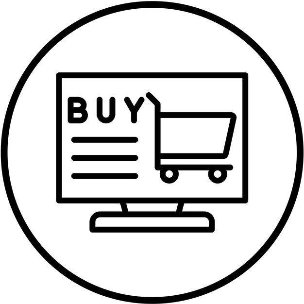 Diseño vectorial Compra ahora Estilo de icono
