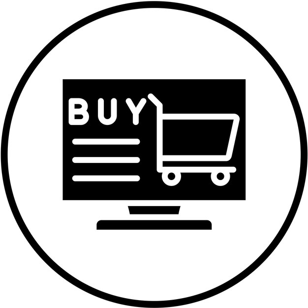 Diseño vectorial Compra ahora Estilo de icono