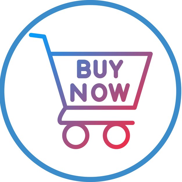 Diseño vectorial Comprar ahora Estilo de icono