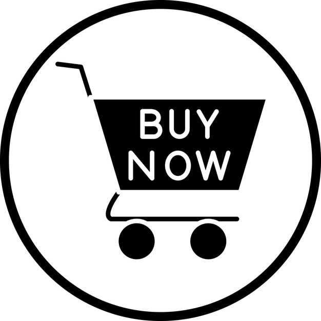 Diseño vectorial Comprar ahora Estilo de icono