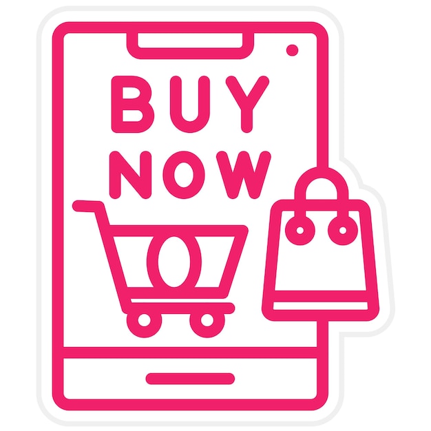 Diseño vectorial Comprar ahora Estilo de icono