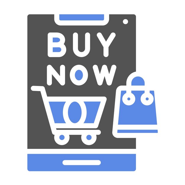 Diseño vectorial Comprar ahora Estilo de icono