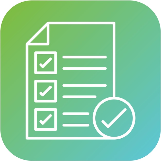 Diseño vectorial comprobación de archivos Estilo de icono
