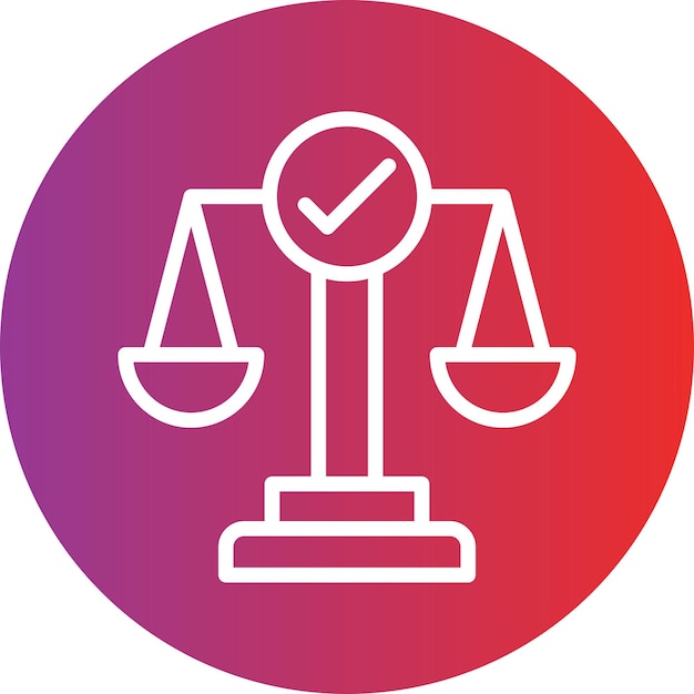 Diseño vectorial Comprueba y equilibra el estilo del icono