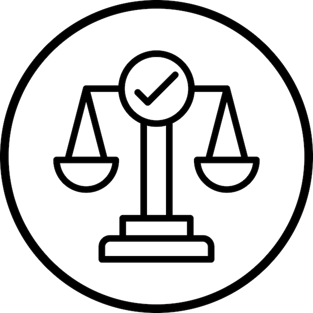 Diseño vectorial Comprueba y equilibra el estilo del icono