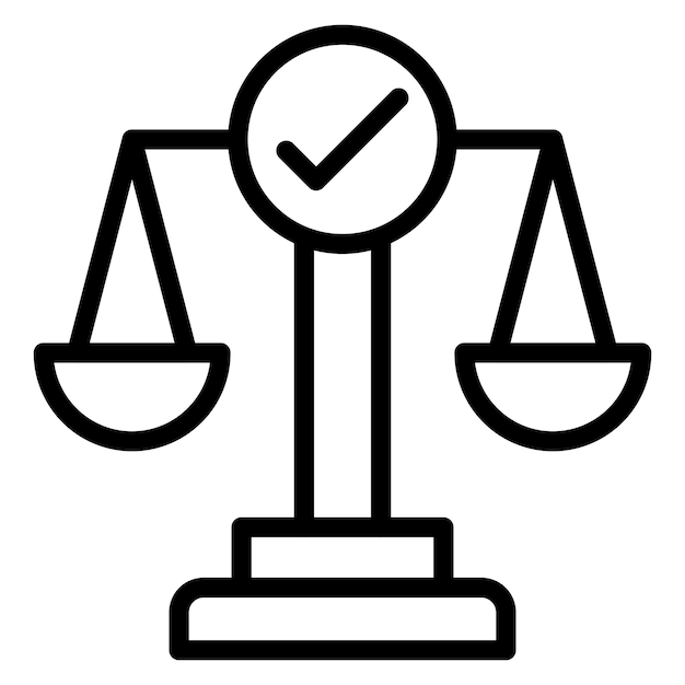 Diseño vectorial Comprueba y equilibra el estilo del icono
