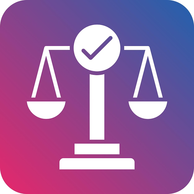 Diseño vectorial Comprueba y equilibra el estilo del icono