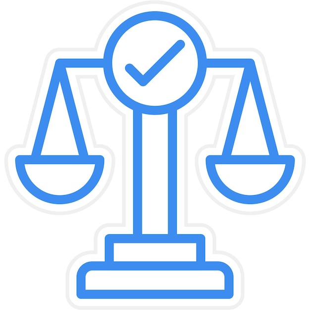 Diseño vectorial Comprueba y equilibra el estilo del icono