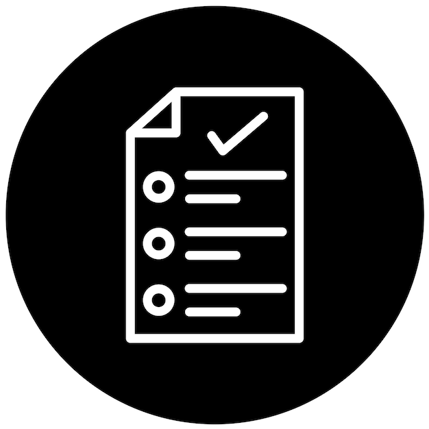 Diseño vectorial Compruebe el estilo del ícono del archivo