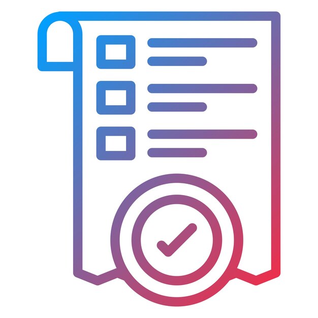 Diseño vectorial Compruebe el estilo del icono