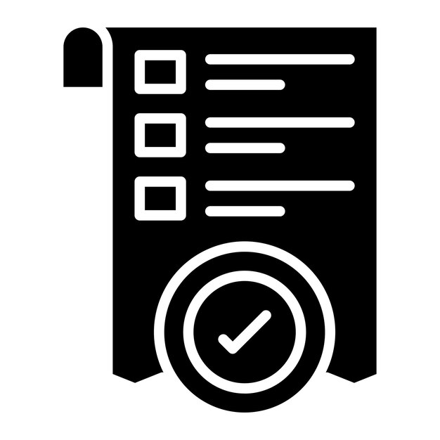 Diseño vectorial Compruebe el estilo del icono