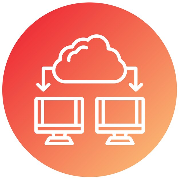 Diseño vectorial Computación en la nube Estilo de icono