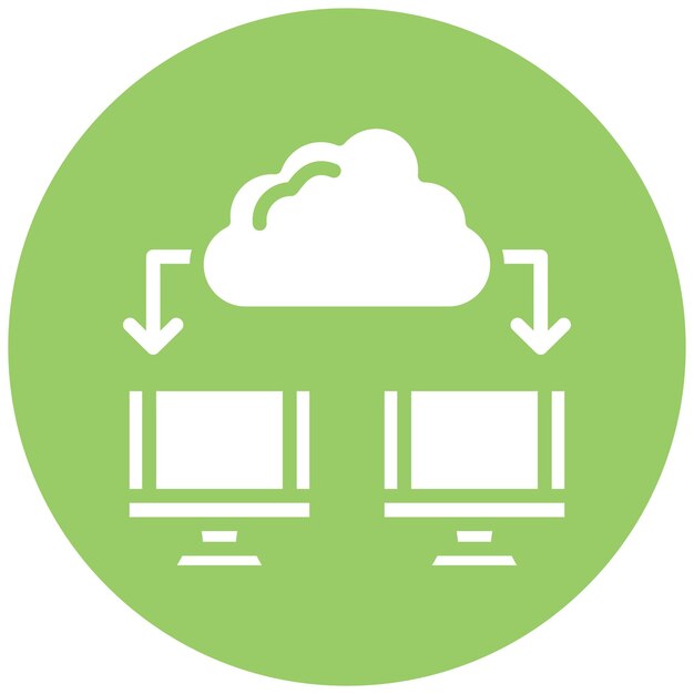 Diseño vectorial Computación en la nube Estilo de icono