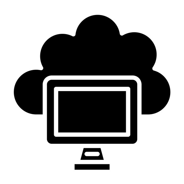 Diseño vectorial Computación en la nube Estilo de icono