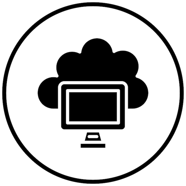 Diseño vectorial Computación en la nube Estilo de icono