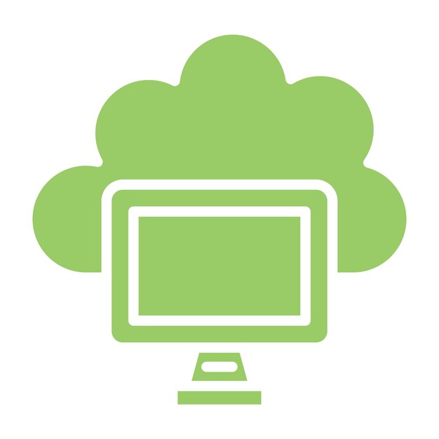 Diseño vectorial Computación en la nube Estilo de icono