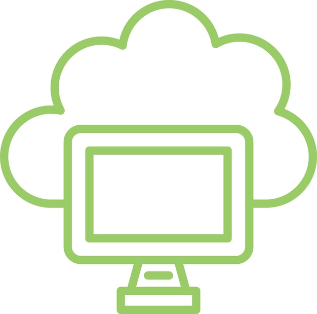 Diseño vectorial Computación en la nube Estilo de icono