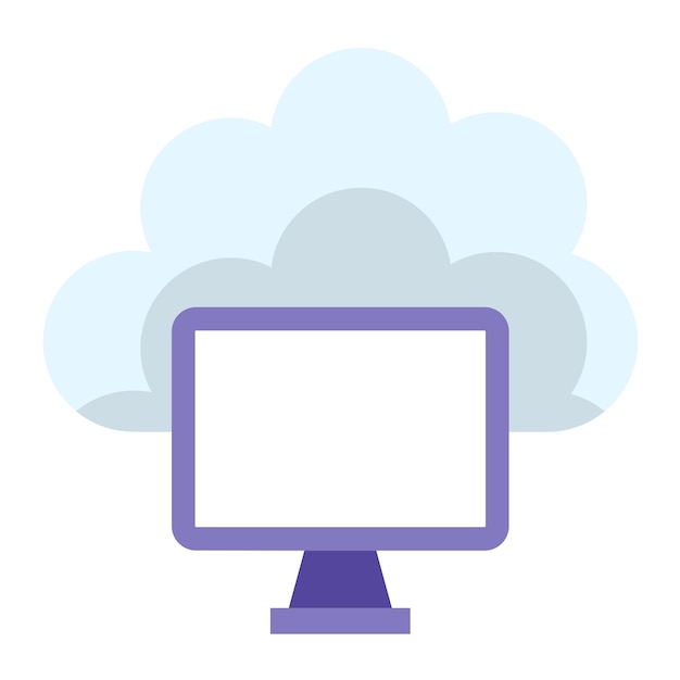Diseño vectorial Computación en la nube Estilo de icono