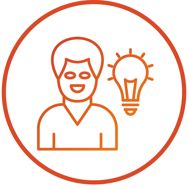 Diseño vectorial de conciencia emocional Estilo del icono