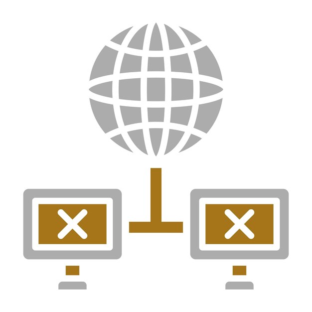 Diseño vectorial Conexión Estilo de icono perdido