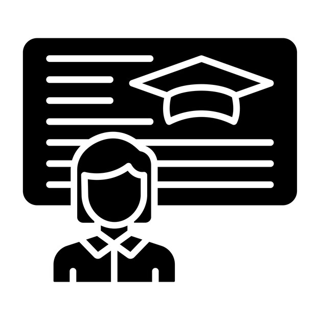 Diseño vectorial conferenciante Estilo del icono