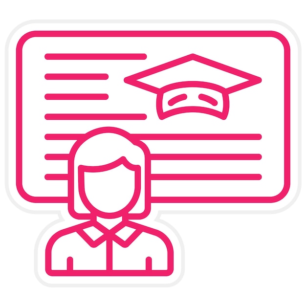 Diseño vectorial conferenciante Estilo del icono