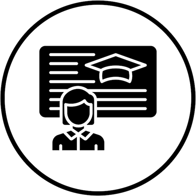 Diseño vectorial conferenciante Estilo del icono