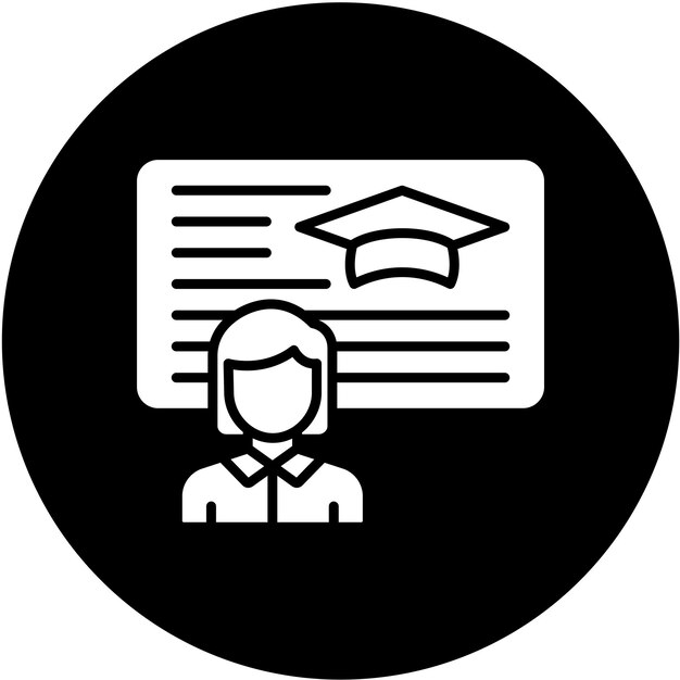 Diseño vectorial conferenciante Estilo del icono