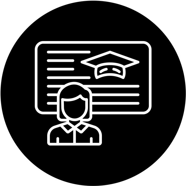 Diseño vectorial conferenciante Estilo del icono