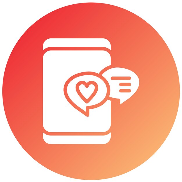 Diseño vectorial Confesión de amor Estilo del icono