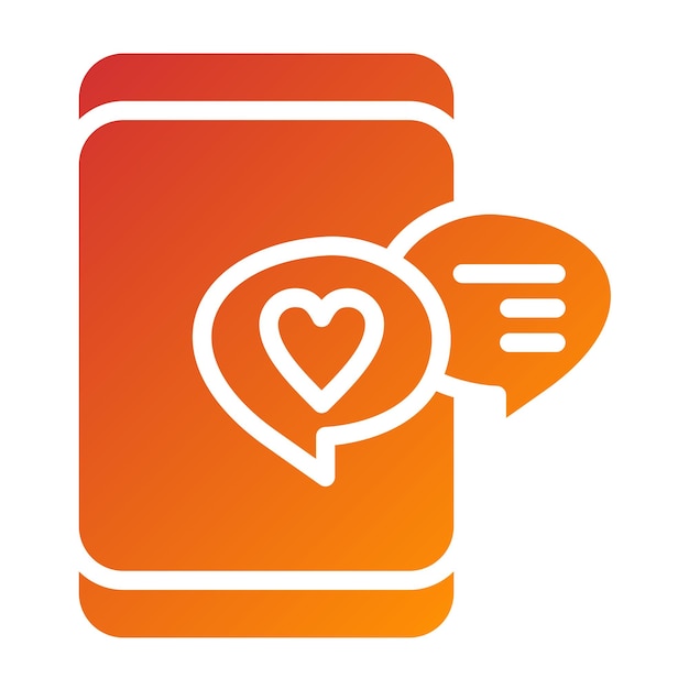 Diseño vectorial Confesión de amor Estilo del icono
