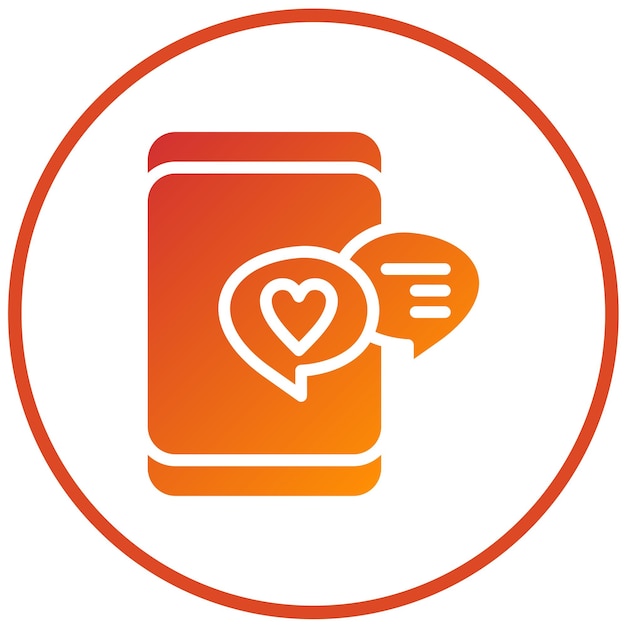 Diseño vectorial Confesión de amor Estilo del icono