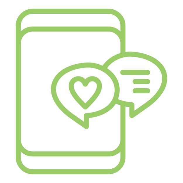 Diseño vectorial Confesión de amor Estilo del icono