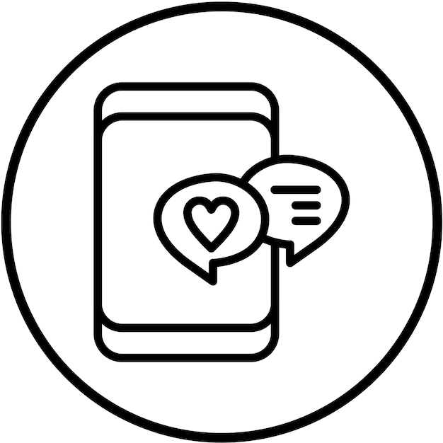 Diseño vectorial Confesión de amor Estilo del icono