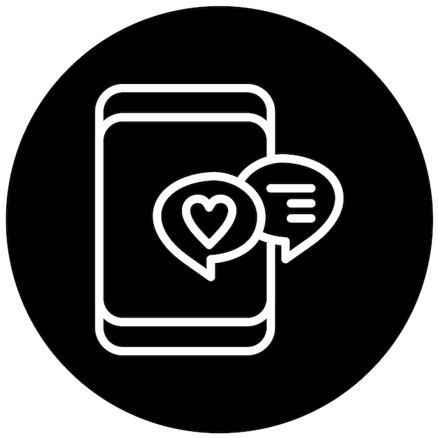Diseño vectorial Confesión de amor Estilo del icono