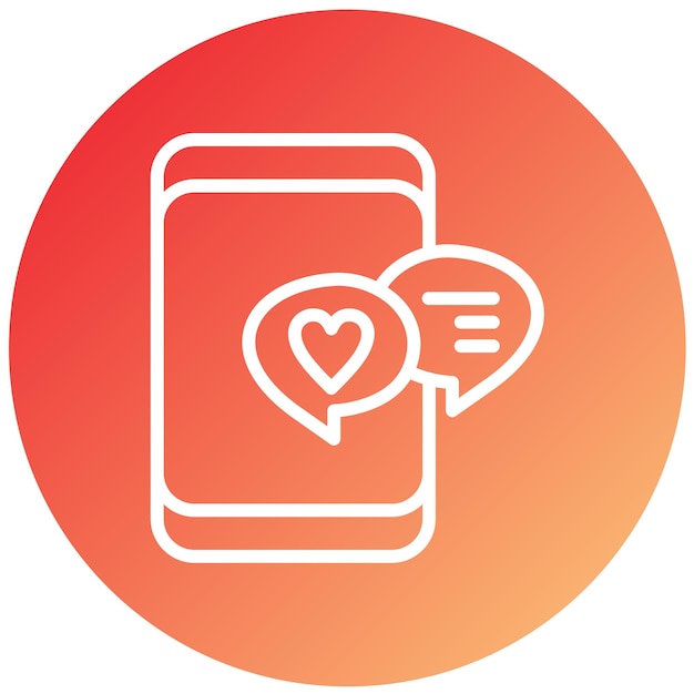 Diseño vectorial Confesión de amor Estilo del icono