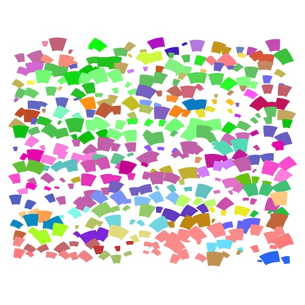 Diseño vectorial de confeti brillante y colorido