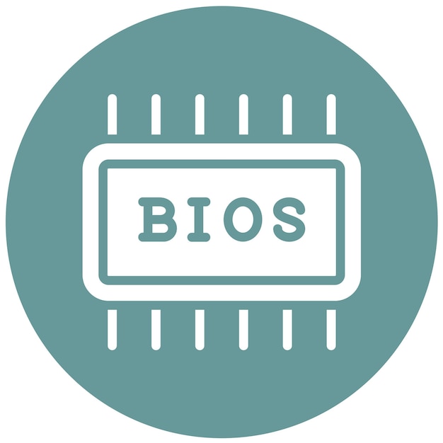 Diseño vectorial de la configuración del BIOS Estilo del icono