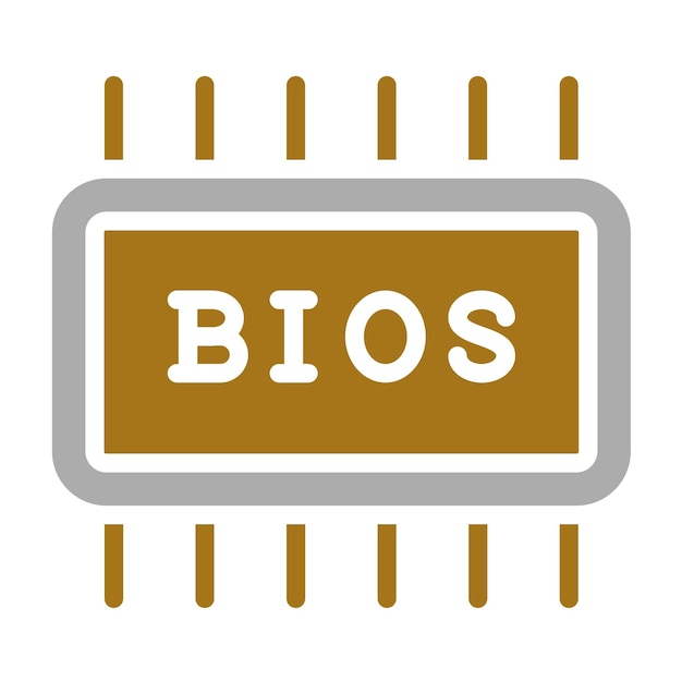 Diseño vectorial de la configuración del BIOS Estilo del icono