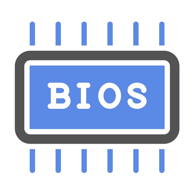 Diseño vectorial de la configuración del BIOS Estilo del icono