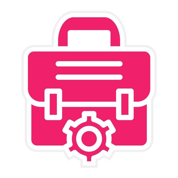 Diseño vectorial Configuraciones del maletín Estilo del icono