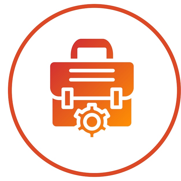 Diseño vectorial Configuraciones del maletín Estilo del icono