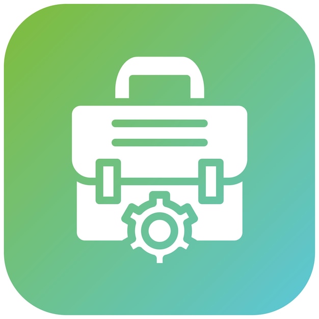 Diseño vectorial Configuraciones del maletín Estilo del icono