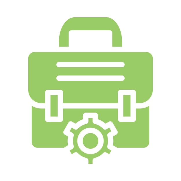 Diseño vectorial Configuraciones del maletín Estilo del icono