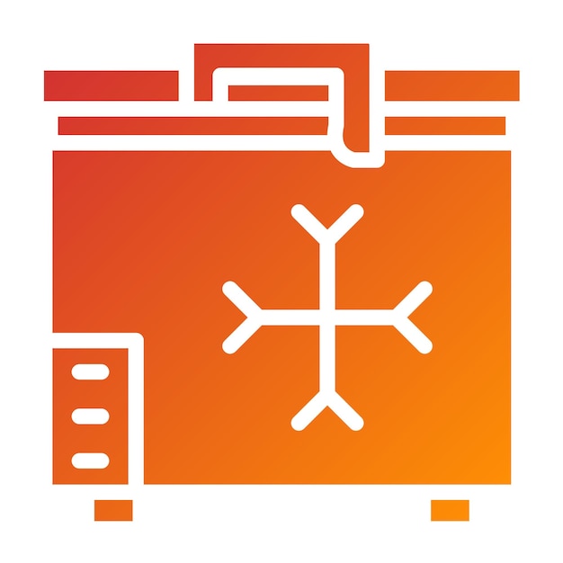 Diseño vectorial de congelador de pie Estilo de icono