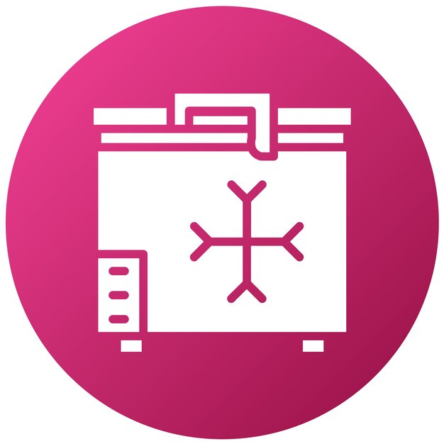 Diseño vectorial de congelador de pie Estilo de icono