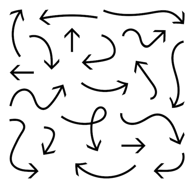 Diseño vectorial del conjunto de iconos de flecha