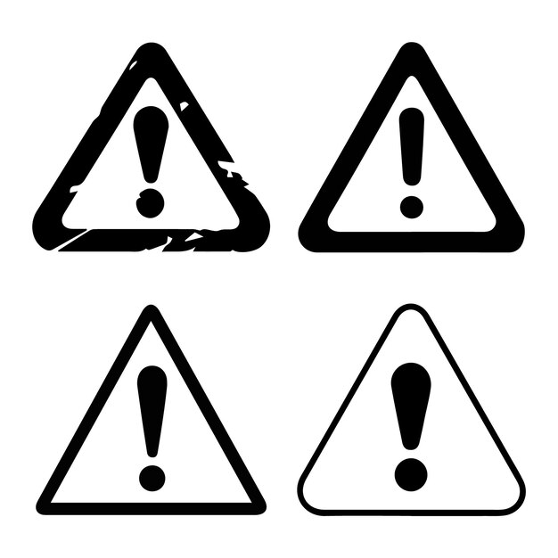 Diseño vectorial del conjunto de señales de advertencia
